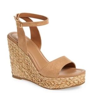 BP. GINNY ESPADRILLE ANKLE STRAP WEDGE SANDAL